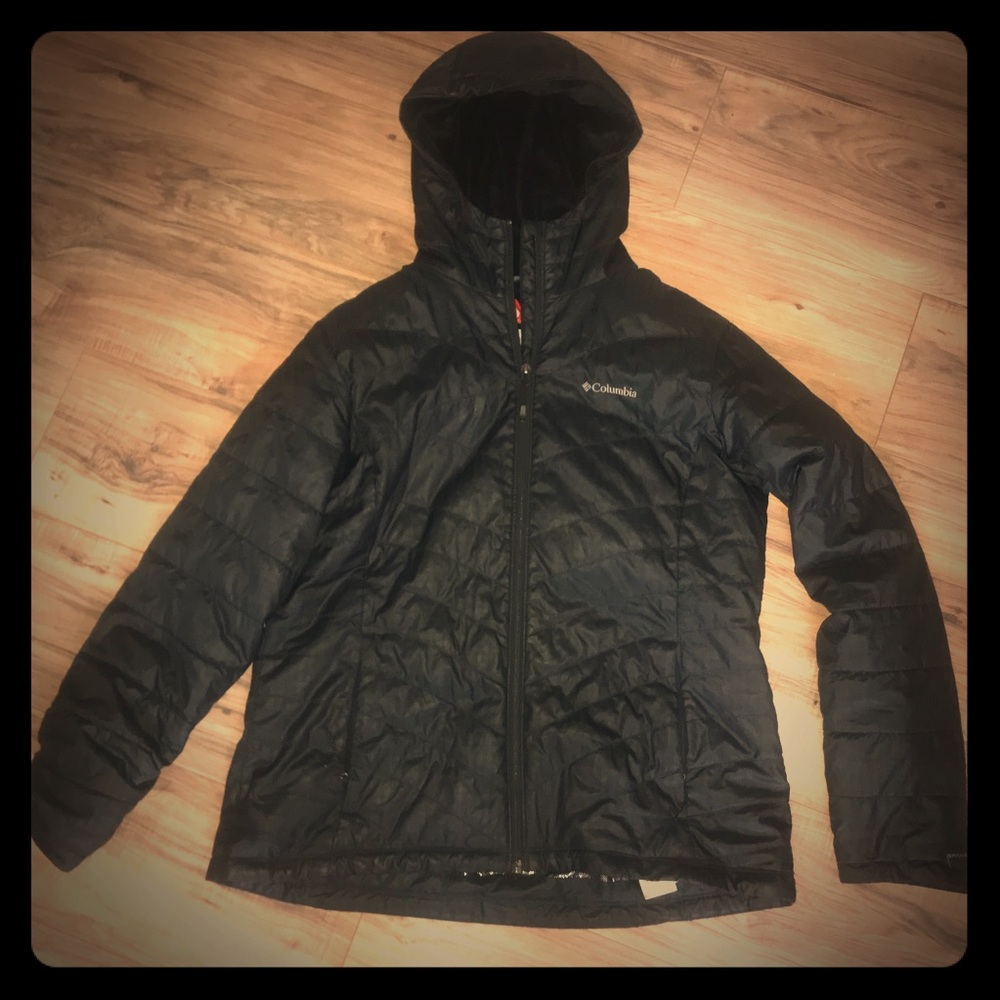 Columbia women’s black puffer jacket xl